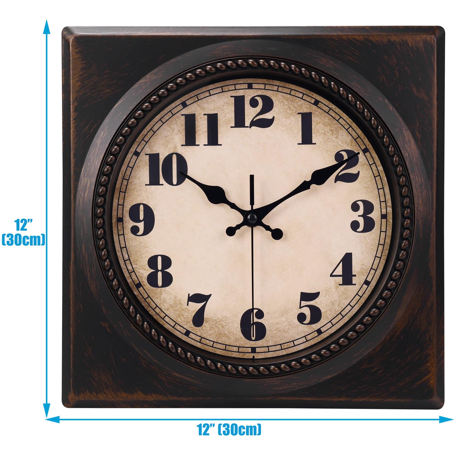 Amazon.com: Alarllok Wall Clock Vintage 1950s Style - Square Retro